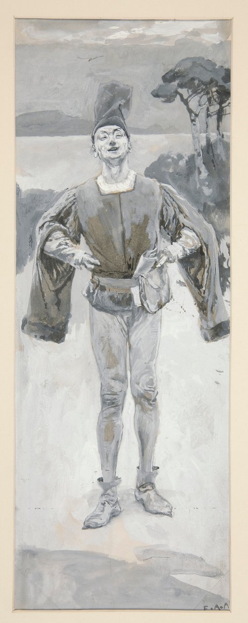 Autolycus, illustration de Ballades et Musique de Ballades Illustrant Shakespeare - Edwin Austin Abbey