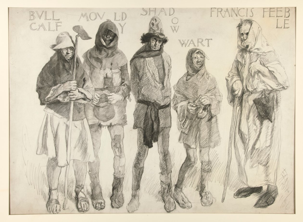 Devant Justice Shallow - Edwin Austin Abbey