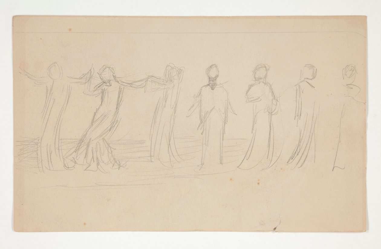 Étude de composition pour - Edwin Austin Abbey