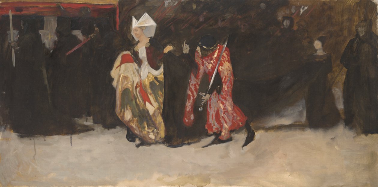 Étude compositionnelle, pour Richard, duc de Gloucester, et Lady Anne - Edwin Austin Abbey