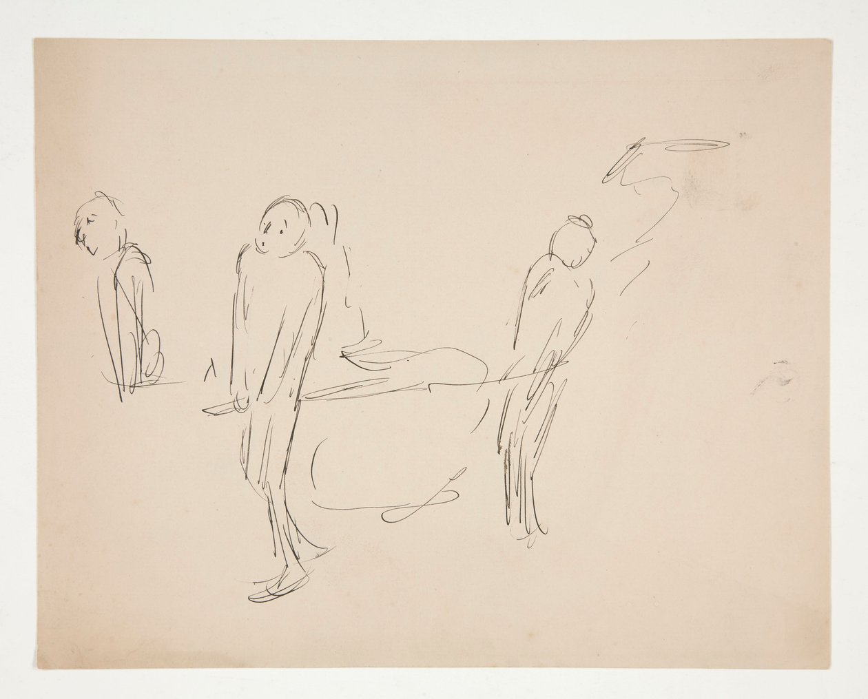 Étude de figure - deux hommes portant une civière - Edwin Austin Abbey