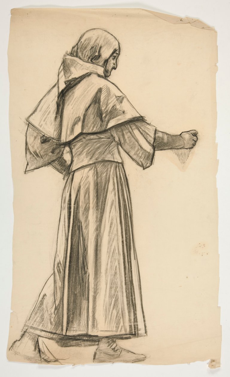 Étude de figure pour le roi Arthur - Edwin Austin Abbey