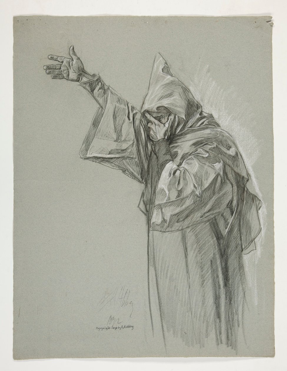 Étude de figure pour le Roi Arthur - Edwin Austin Abbey