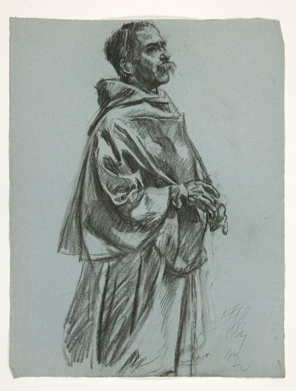 Étude de figure pour le roi Arthur - Edwin Austin Abbey