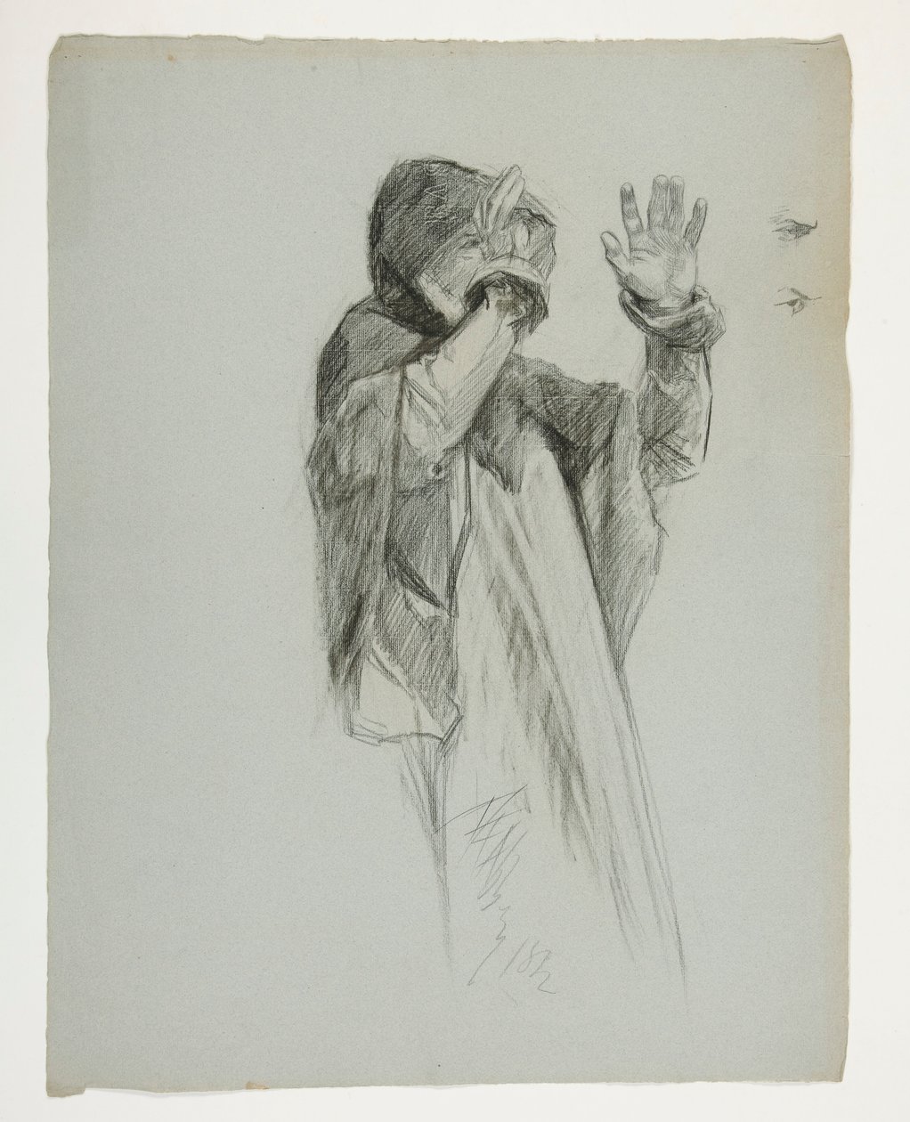 Étude de figure pour le roi Arthur - Edwin Austin Abbey