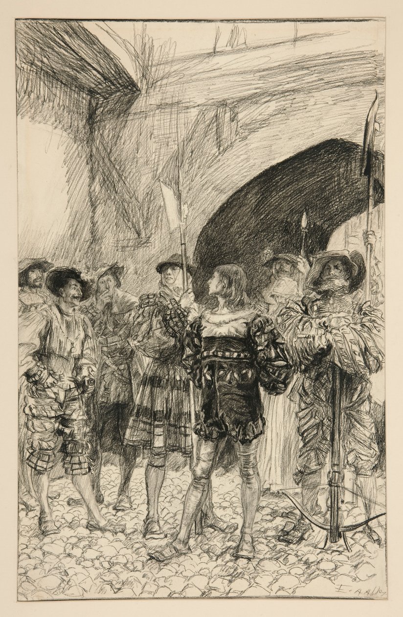 Lucio et Claudio - Acte I, Scène iii, Mesure pour Mesure - Edwin Austin Abbey
