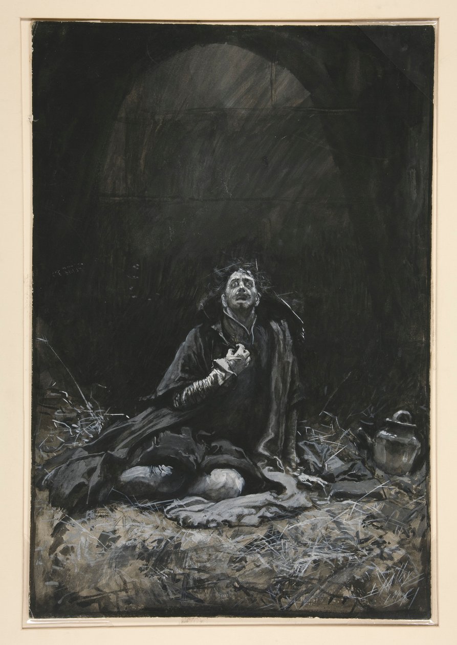 Malvolio dans le donjon, illustration pour l