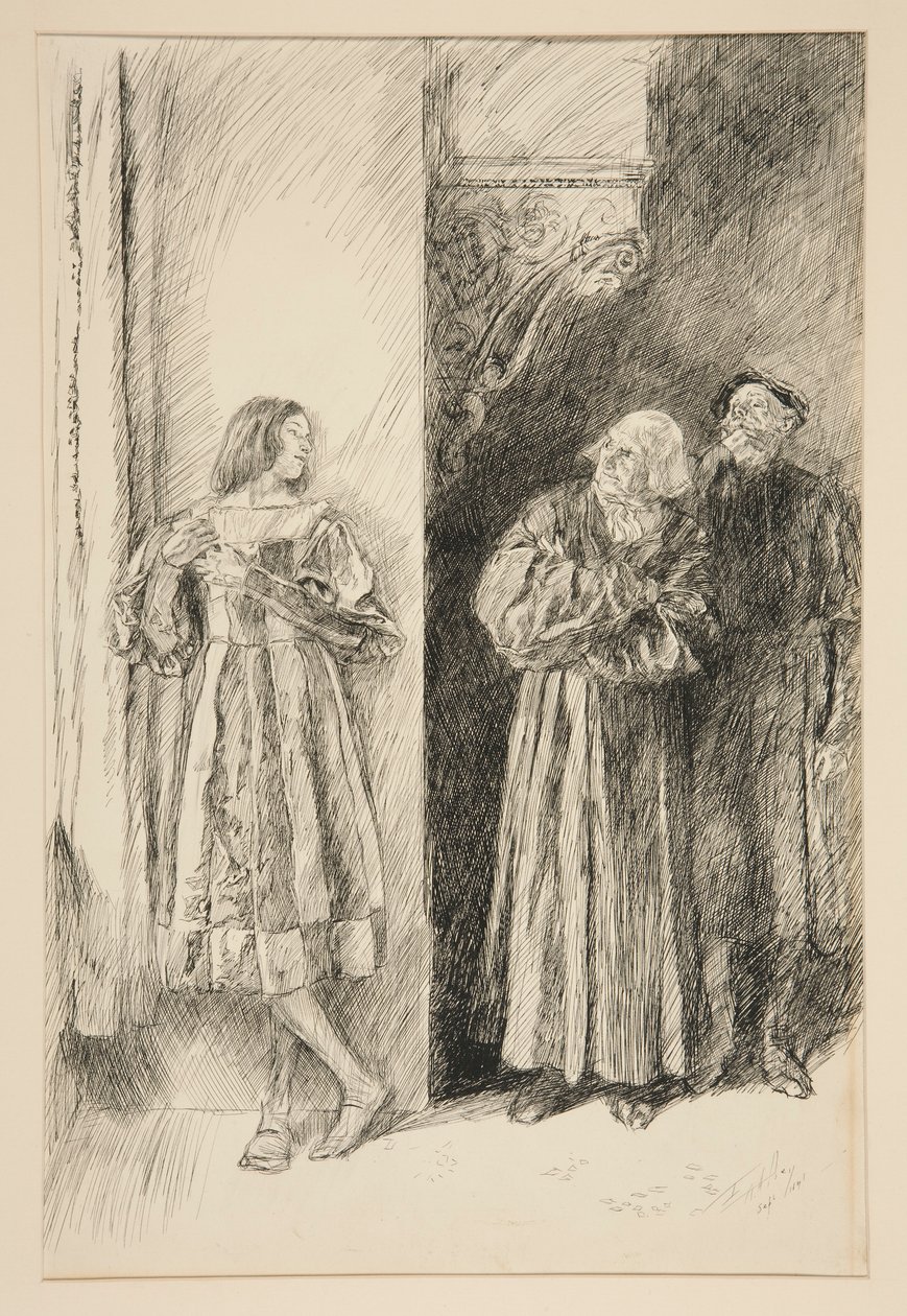 Proteus et Antonio, Acte I, Scène iii, Les Deux Gentilshommes de Vérone - Edwin Austin Abbey