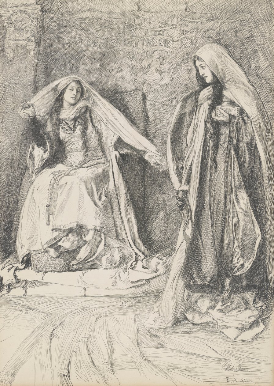 Rebecca et Rowena, illustration pour Ivanhoe - Edwin Austin Abbey