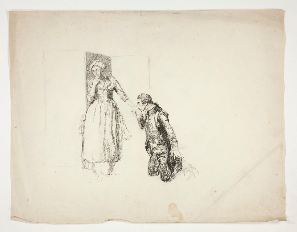 Esquisse pour Oliver Goldsmith - Edwin Austin Abbey