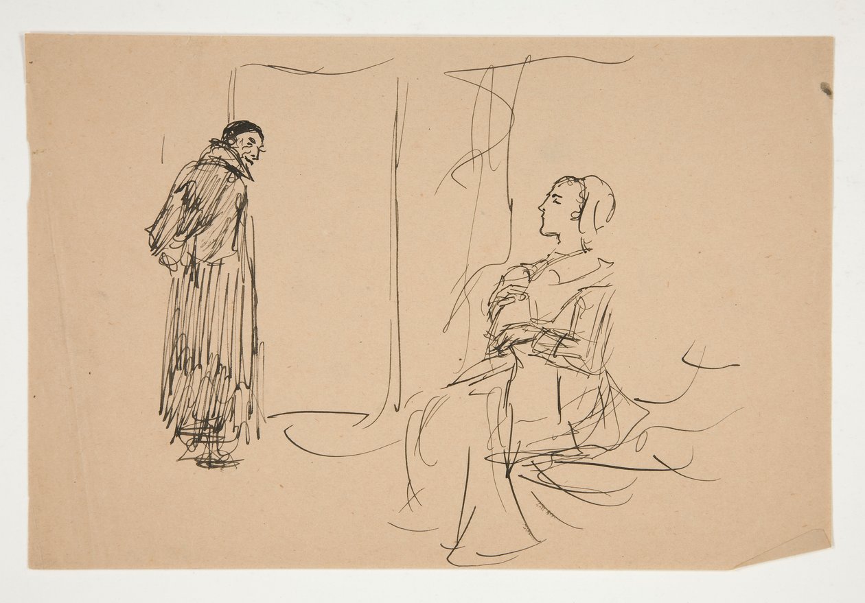 Étude pour La Lettre écarlate - Edwin Austin Abbey