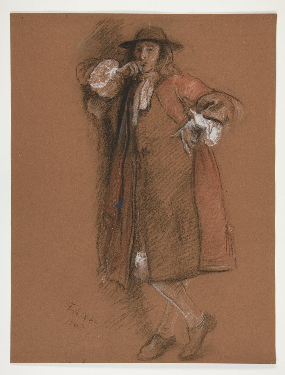 Étude pour la figure à gauche - Edwin Austin Abbey