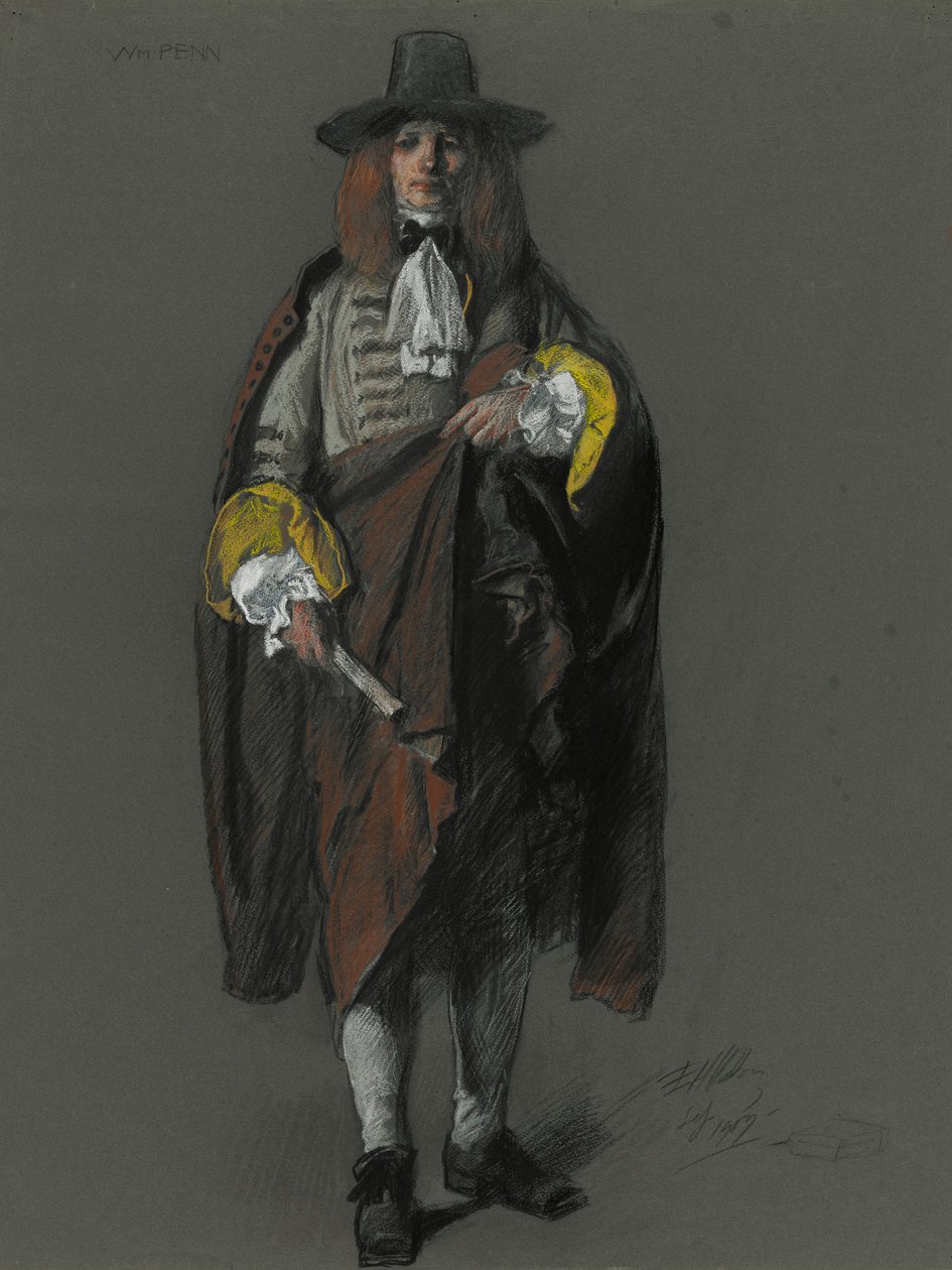 Étude pour la figure de William Penn - Edwin Austin Abbey