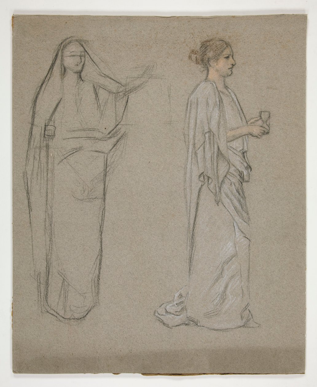 Deux femmes : étude pour - Edwin Austin Abbey
