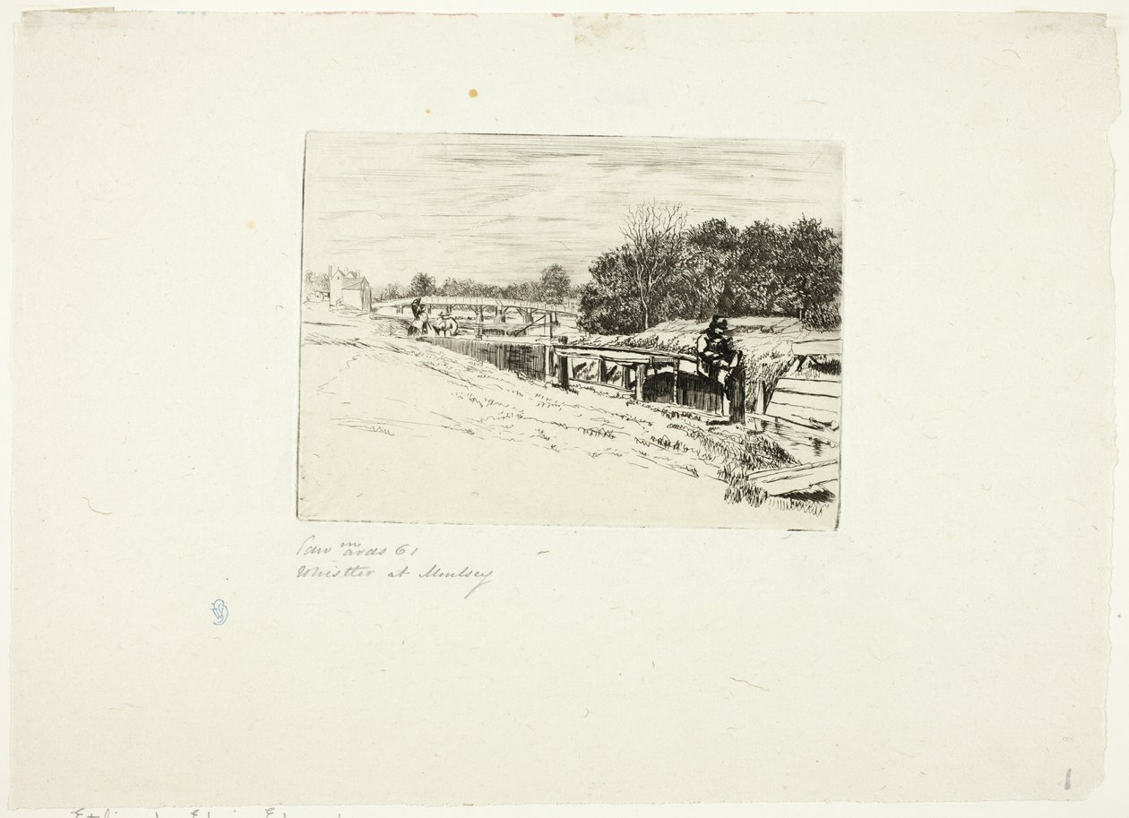 Whistler dessinant à Moulsey Lock - Edwin Edwards
