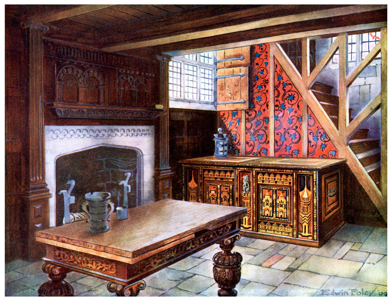 Coffre Nonsuch incrusté, 1910 - Edwin Foley