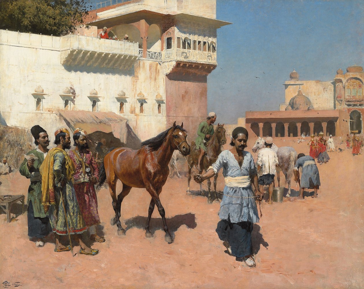 Marchand de chevaux persan, Bombay, années 1880 - Edwin Lord Weeks