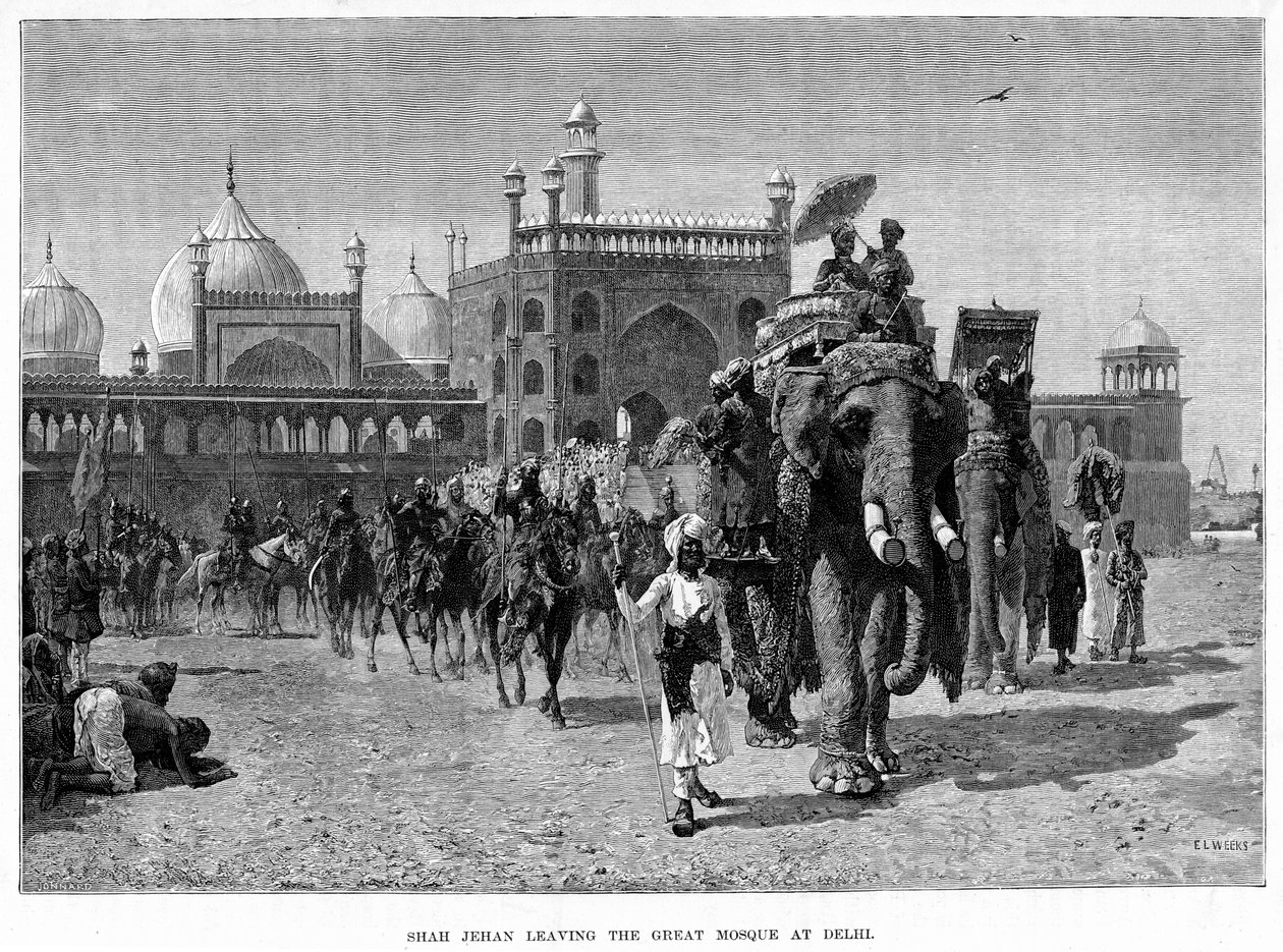 Shah Jehan quittant la Grande Mosquée de Delhi, XIXe siècle - Edwin Lord Weeks