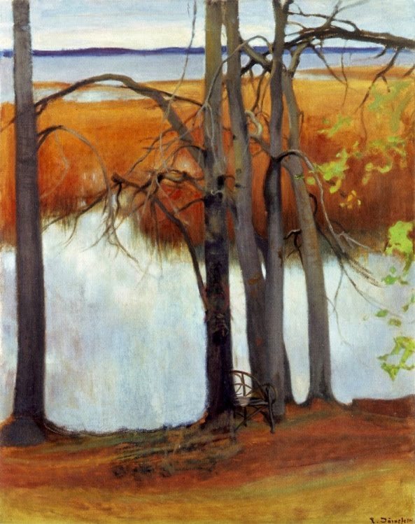 Rivage du lac avec roseaux - Eero Järnefelt