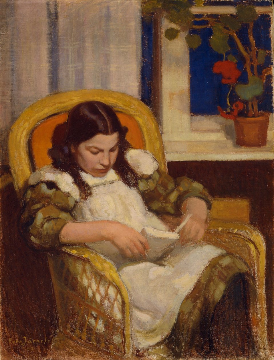 Une fille en train de lire - Eero Järnefelt