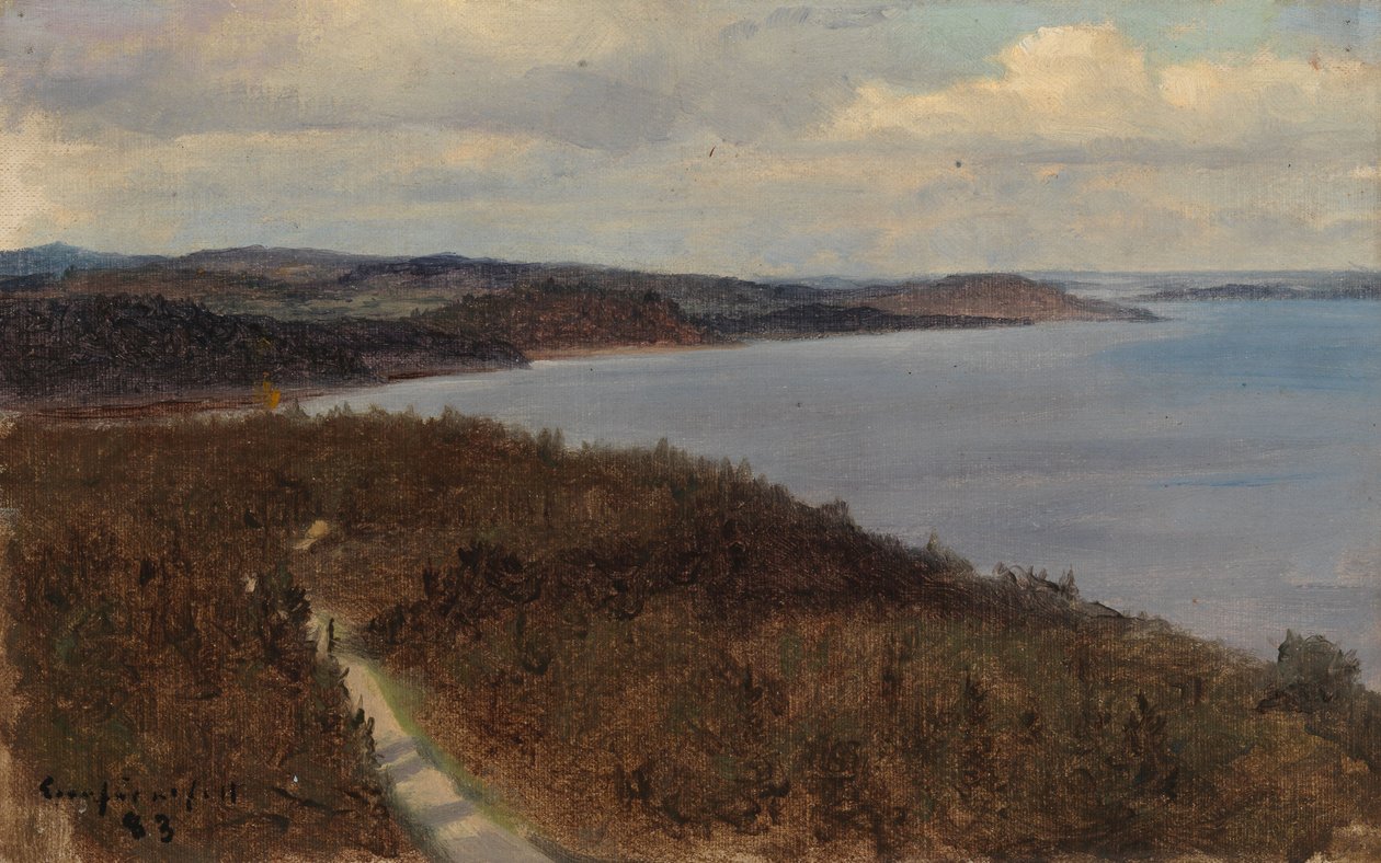 Vue sur un lac et des crêtes - Eero Järnefelt