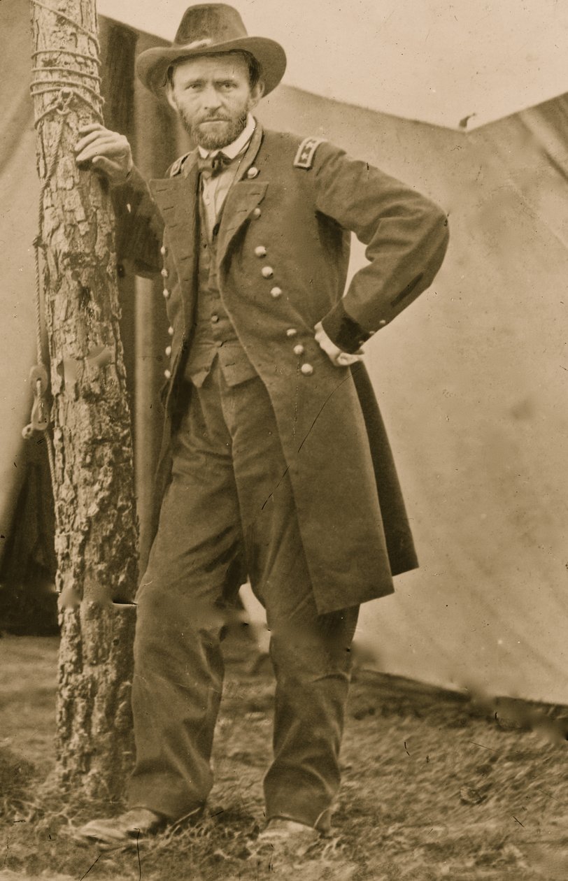 Le général U.S. Grant à son quartier général de Cold Harbor (Virginie) en 1863 (photo) - Egbert Guy Fowx