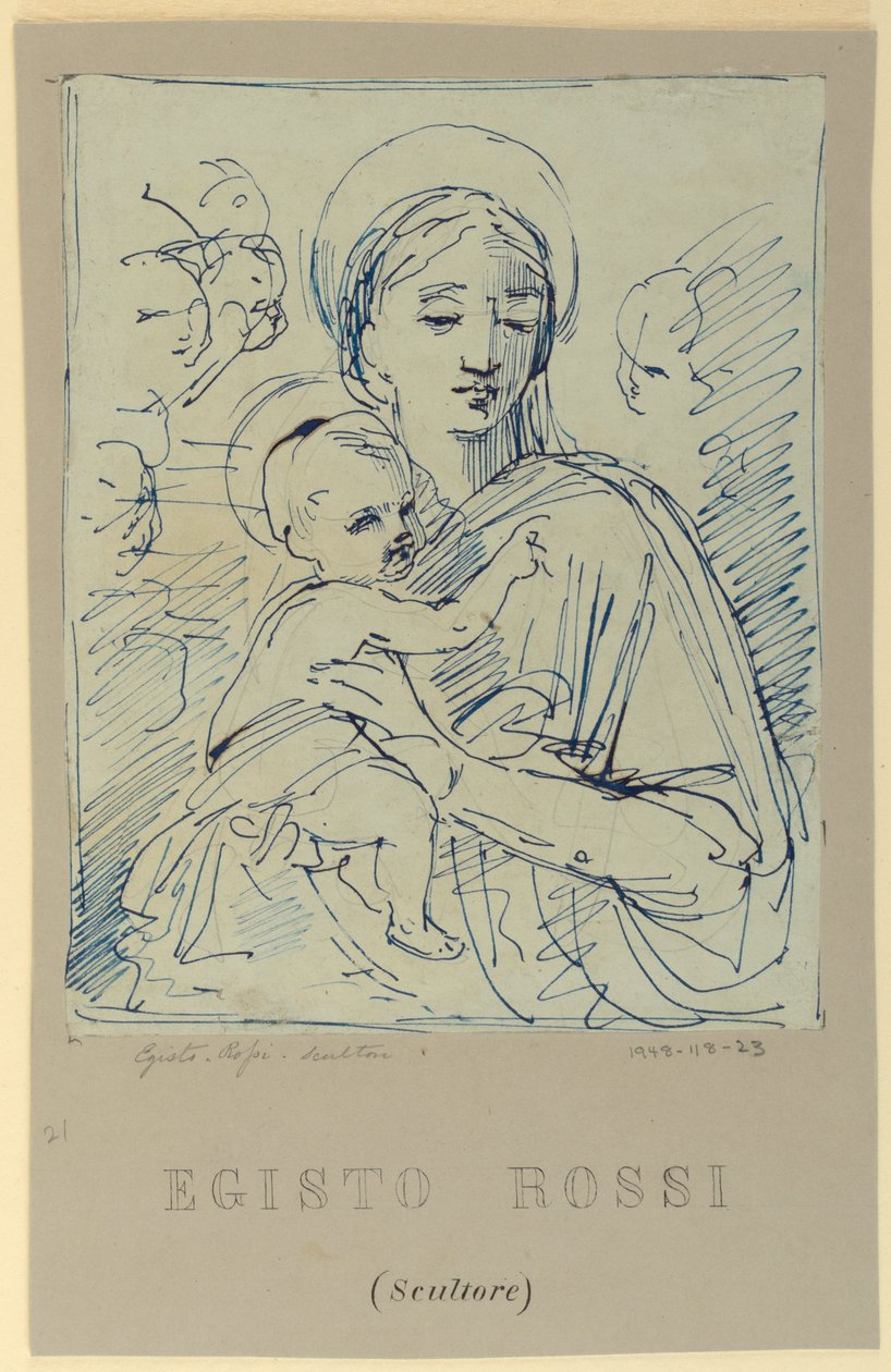 Madone et Enfant - Egisto Rossi