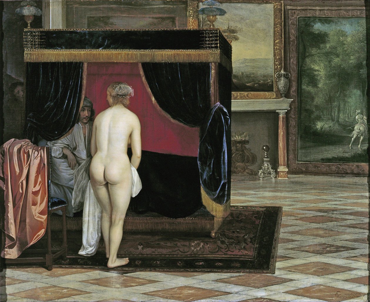 La femme de Kandaules découvre la cachette de Gygès - Eglon van der Neer