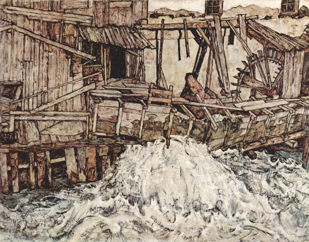 Vieux moulin - Egon Schiele