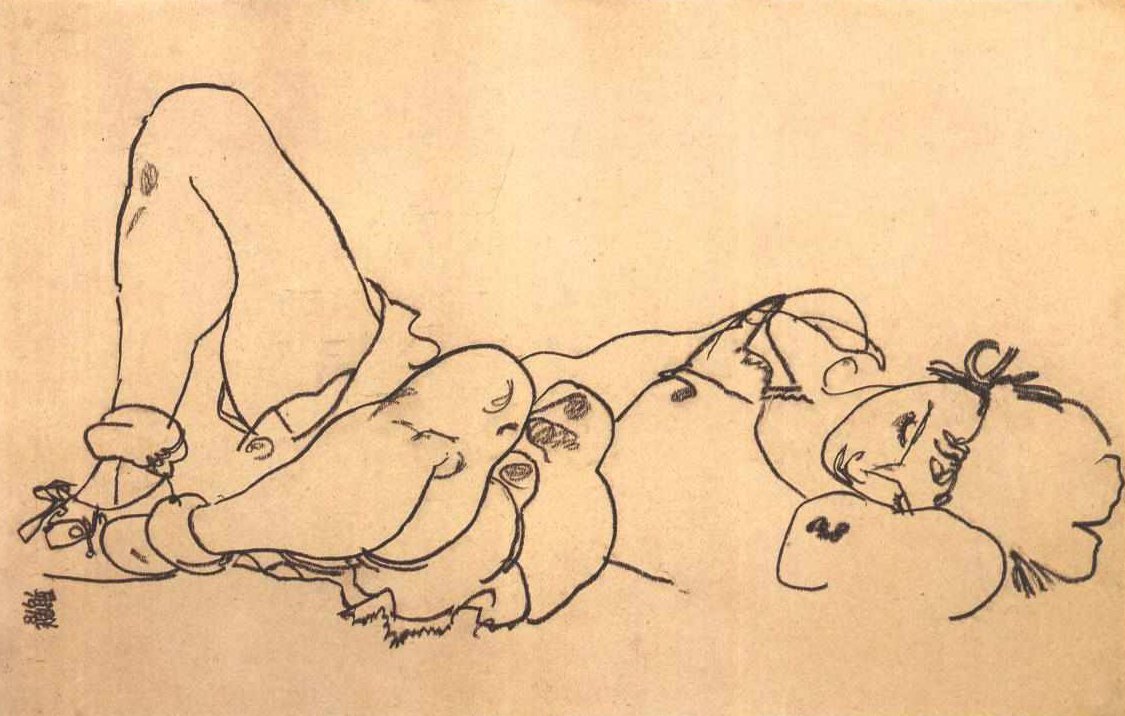 Allongée - Egon Schiele