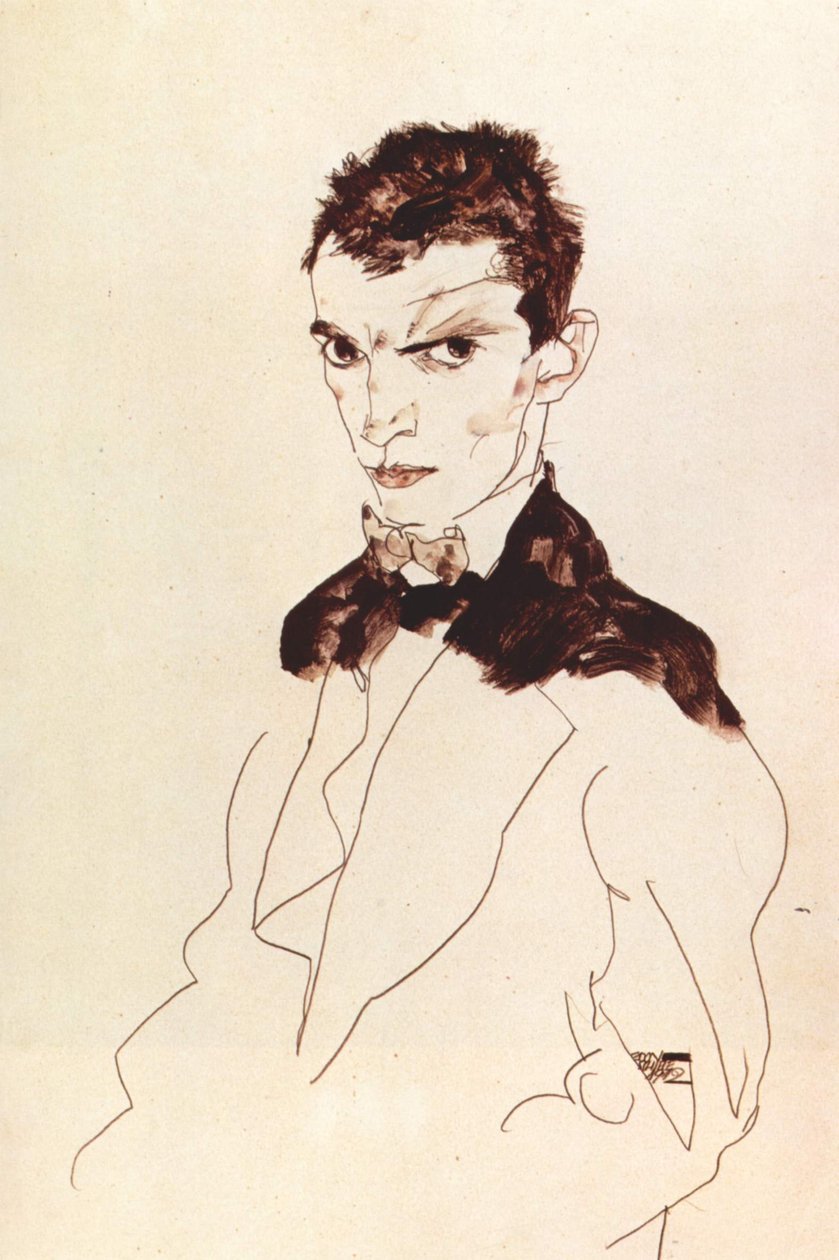 Autoportrait - Egon Schiele