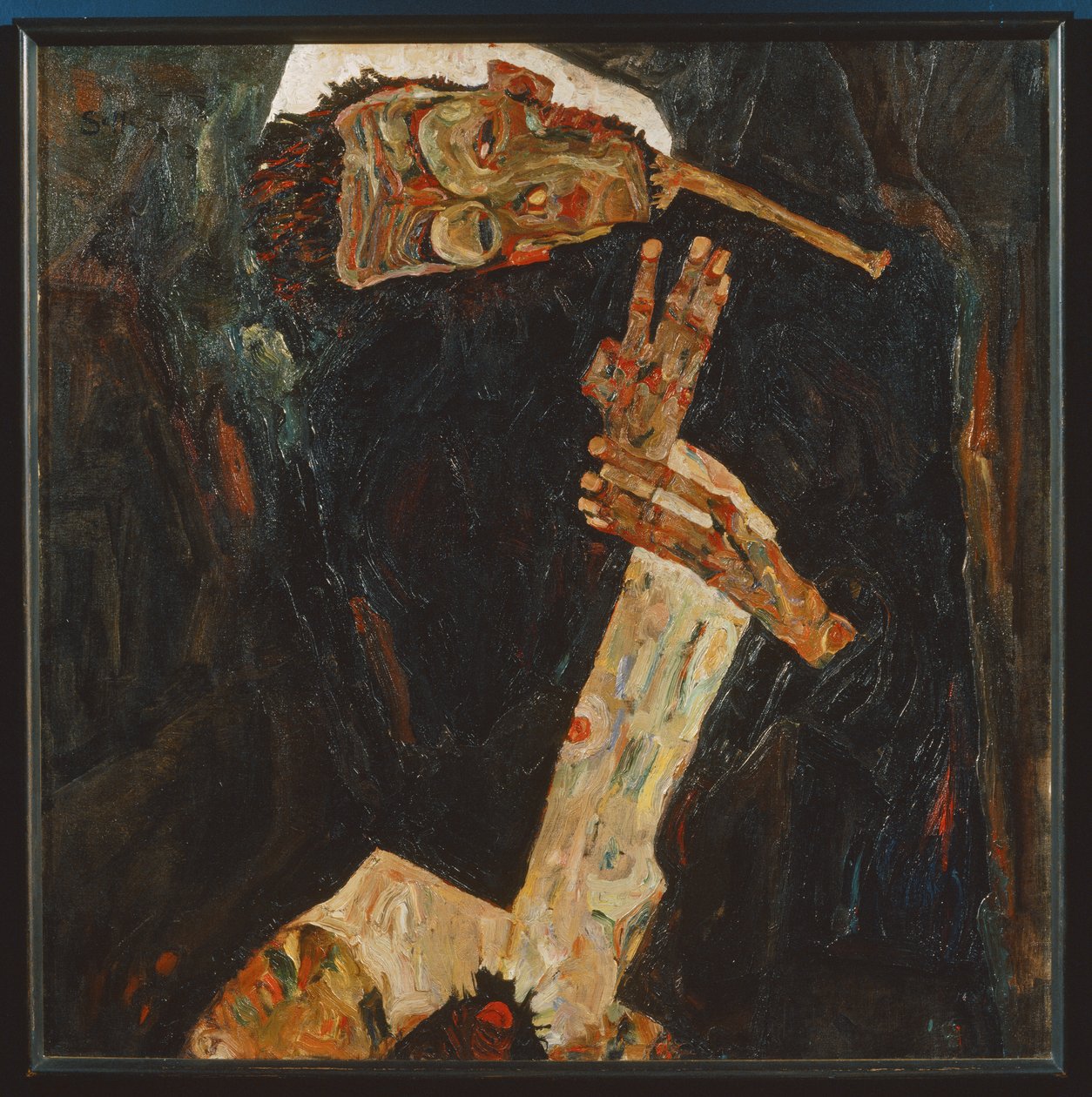 Le poète (huile sur toile) - Egon Schiele