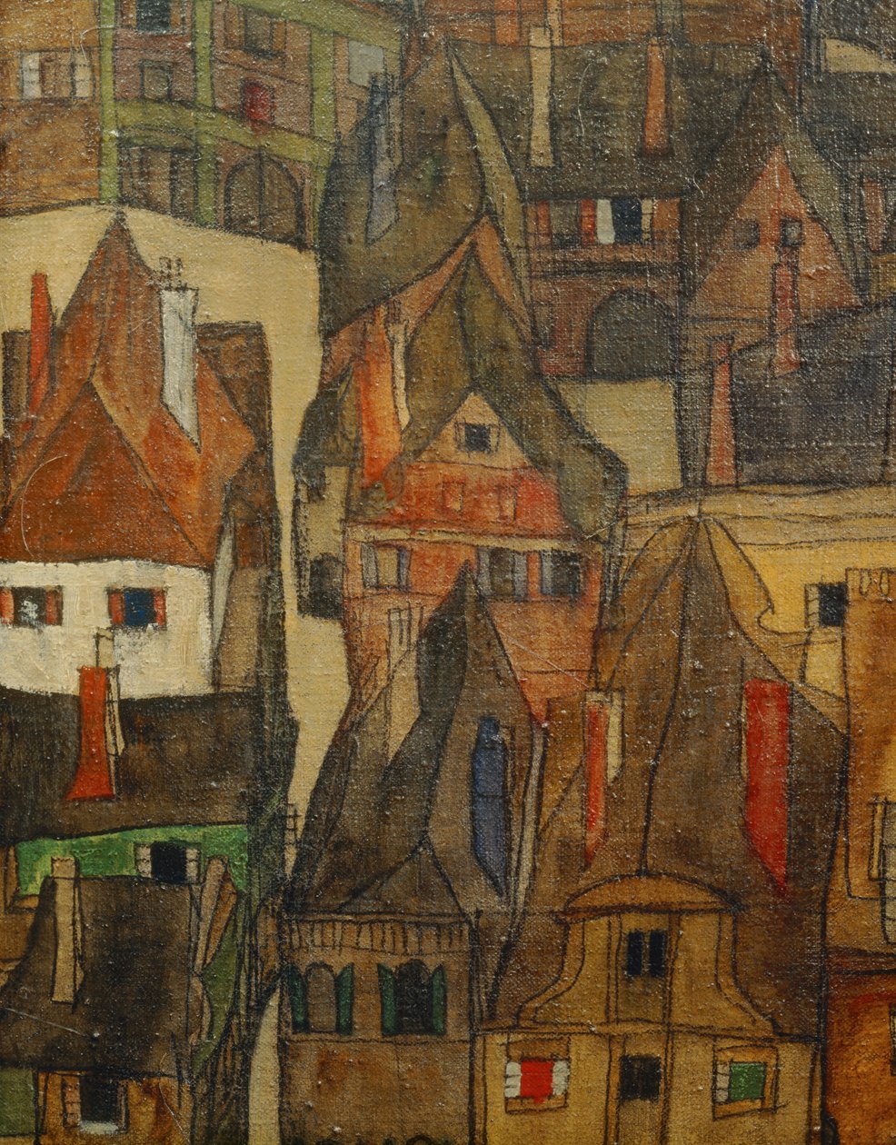 La petite ville, aussi Petite ville (painting on canvas) - Egon Schiele