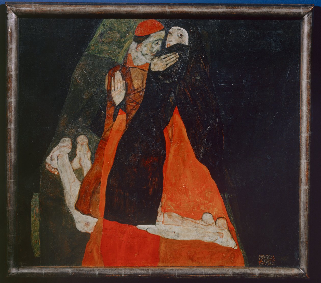 Kardinal und Nonne, Cardinal et nonne ... (huile sur toile) - Egon Schiele