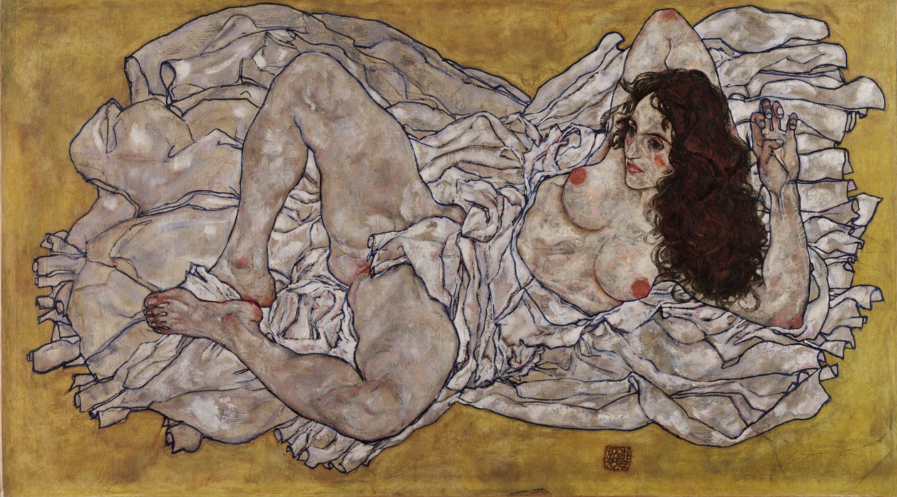 « Femme allongée » - Egon Schiele