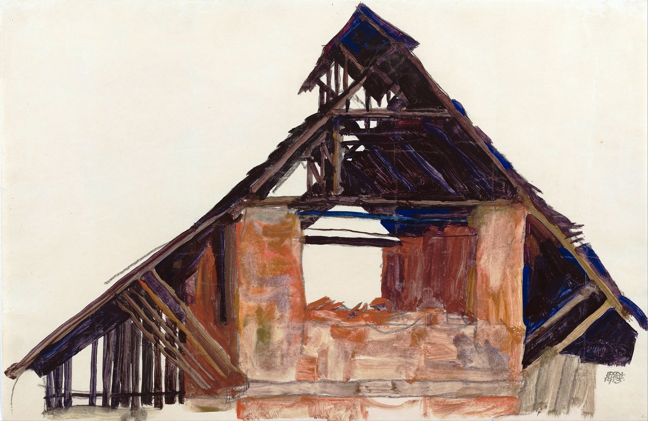 Vieux pignon - Egon Schiele