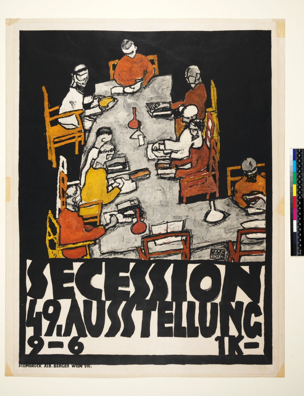 Affiche pour la Sécession de Vienne, 49e Exposition, Die Freunde - Egon Schiele