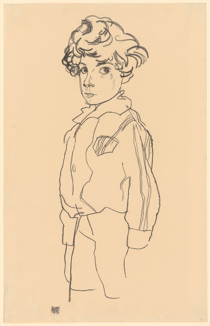Garçon debout - Egon Schiele