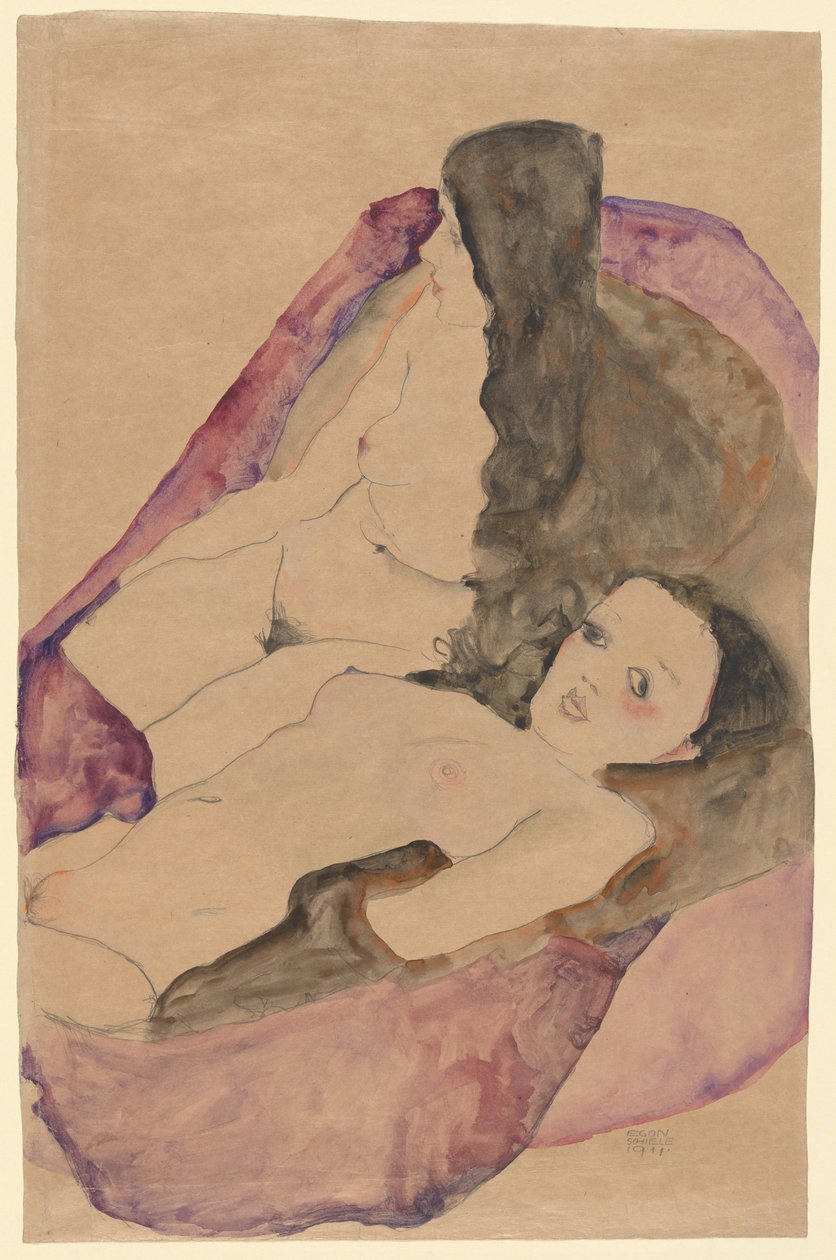 Deux nus allongés, 1911 - Egon Schiele
