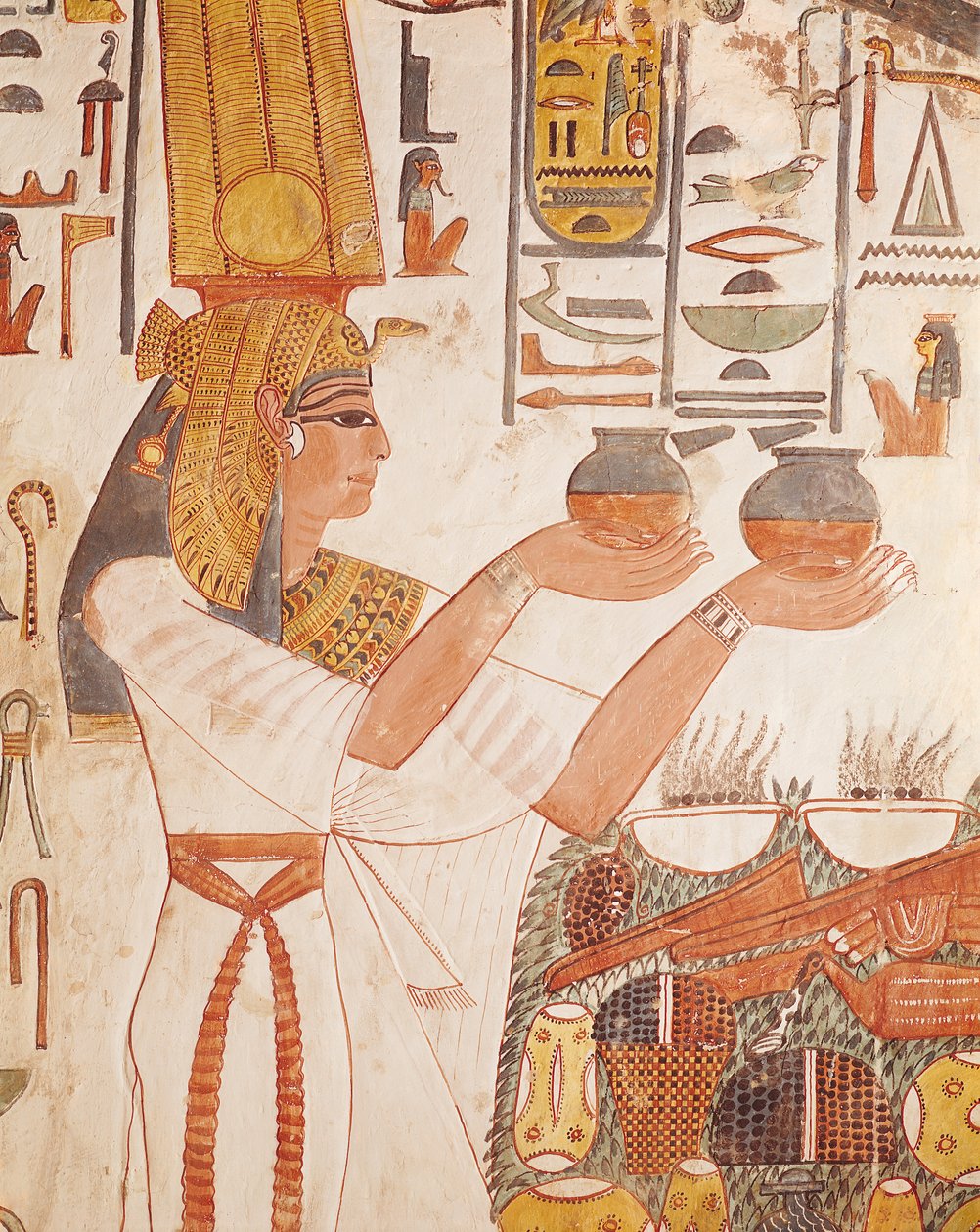 Néfertari faisant une offrande, de la tombe de Néfertari - Egyptian 19th Dynasty
