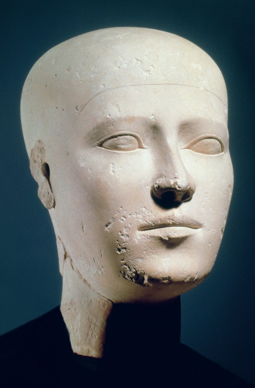 Tête de portrait des tombes de la nécropole de Gizeh, vers 2600 av. J.-C. - Egyptian 4th Dynasty