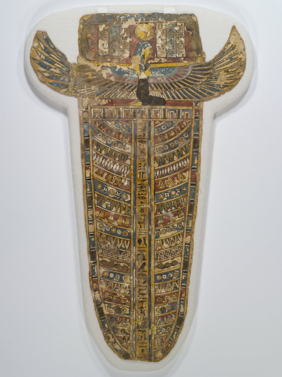 Couverture de momie peinte (tablier), 305-30 av. J.-C. (lin, gesso, peinture et dorure) - Egyptian