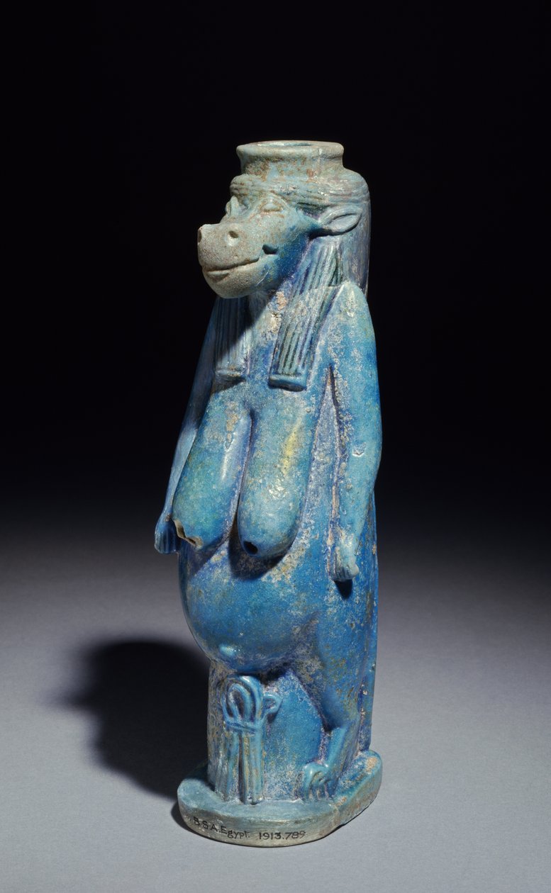 Taueret, la déesse hippopotame, probablement Période Tardive, c.664-332 av. J.-C. (faïence émaillée) - Egyptian