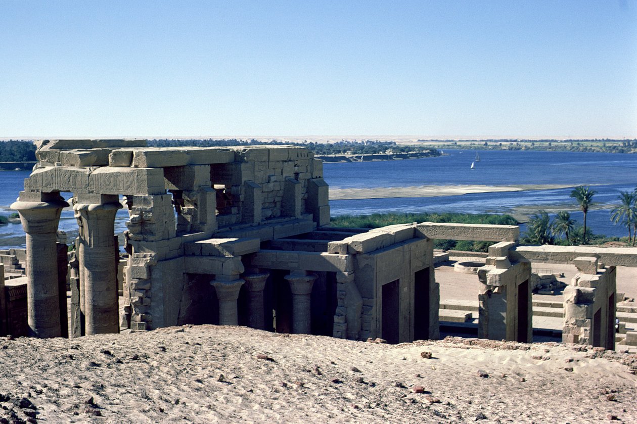 Vue du double temple romain et ptolémaïque de Sobek et Haroeris sur le Nil - Egyptian