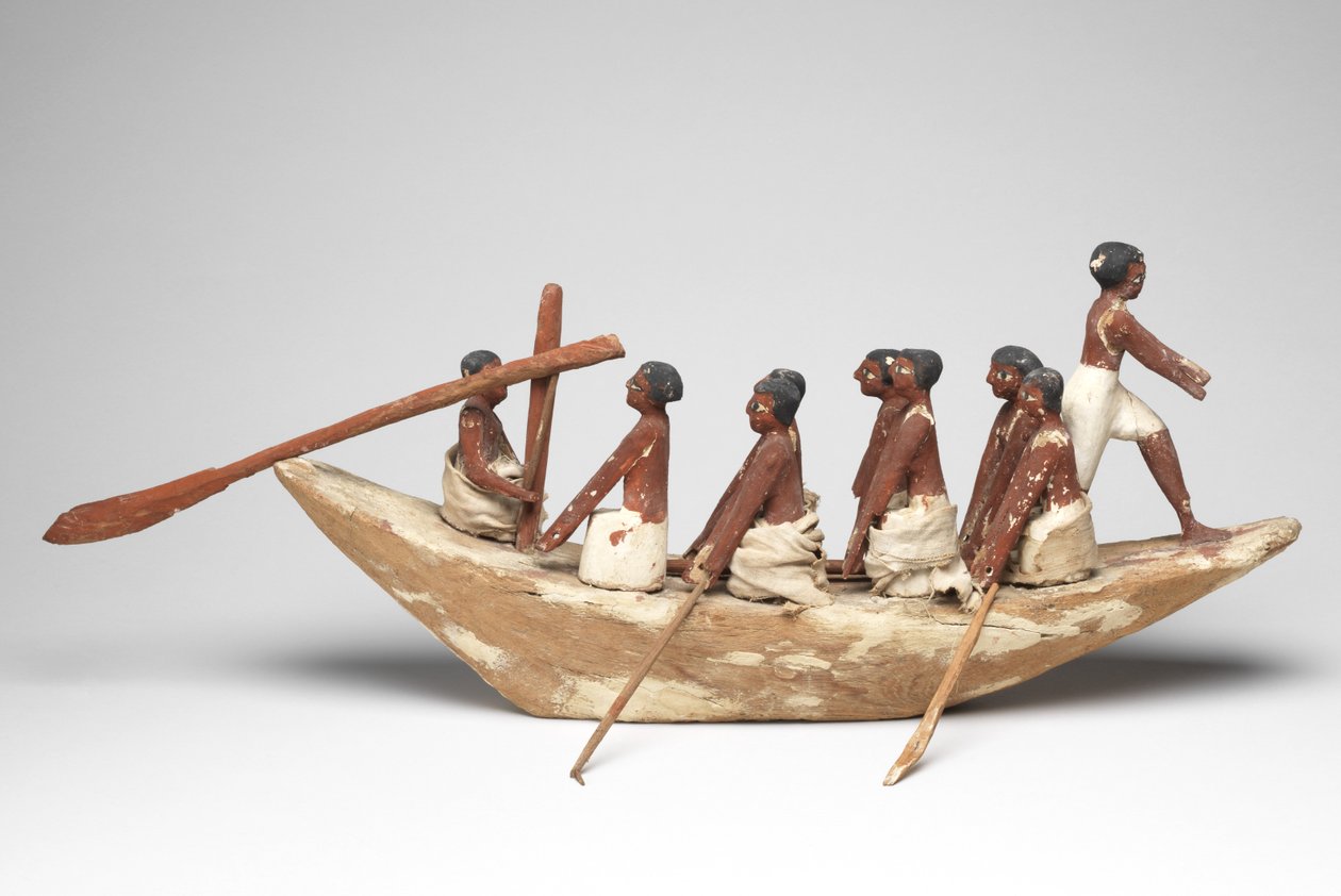 Modèle de bateau à voile de la tombe de Khety (Beni Hasan) Moyen Empire, c.2010 av. J.-C. - 1950 av. J.-C. - Egyptian 12th Dynasty