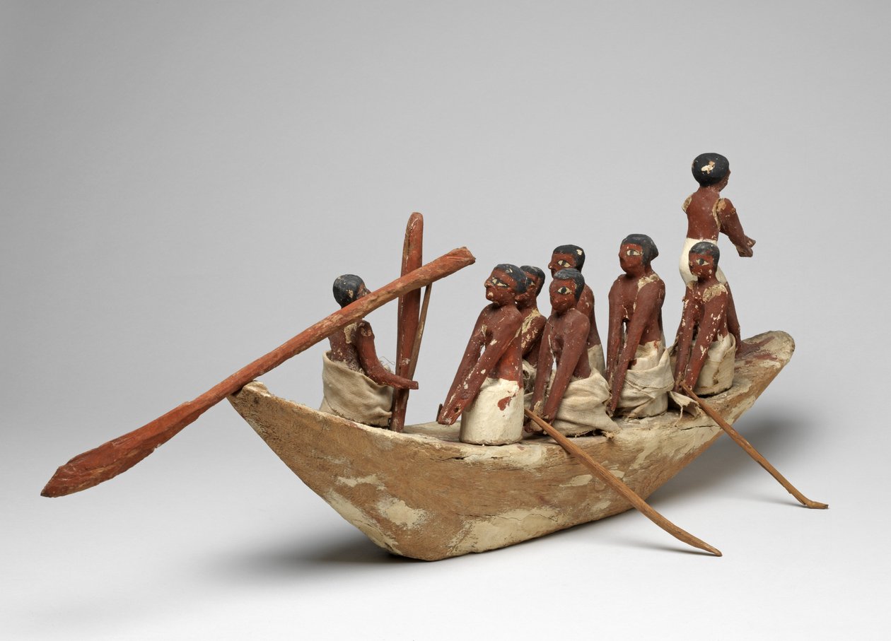 Modèle de bateau à voile de la tombe de Khety (Beni Hasan) Moyen Empire, c.2010 av. J.-C. - 1950 av. J.-C. - Egyptian 12th Dynasty