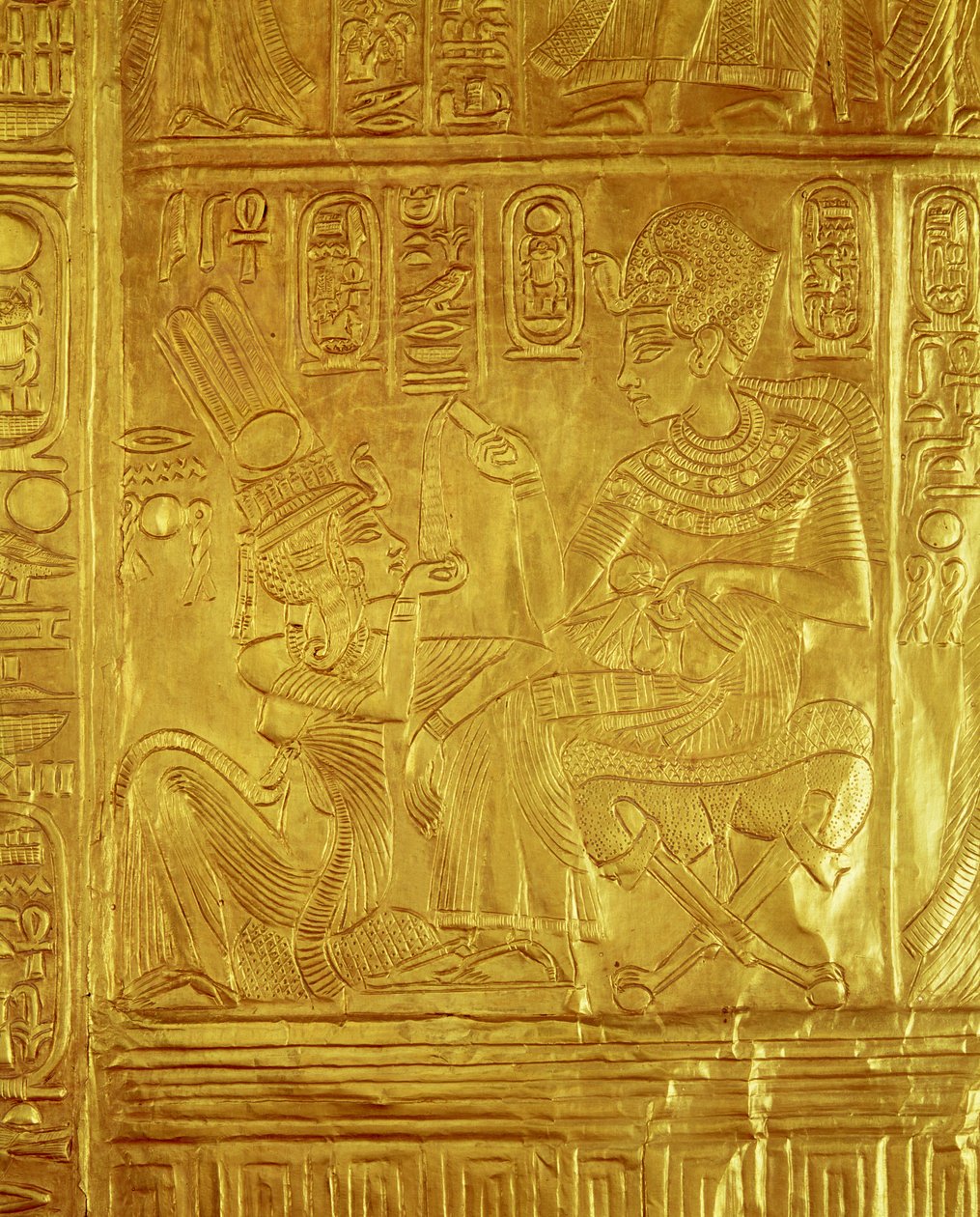 Détail du sanctuaire doré, de la tombe de Toutankhamon (c.1370-1352 av. J.-C.) Nouvel Empire - Egyptian 18th Dynasty
