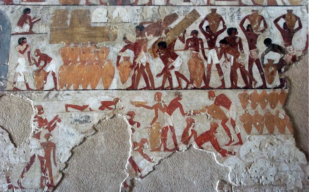 Peinture décorant la tombe de Rekhmire (TT100), vizir de la 18e dynastie - Egyptian 18th Dynasty