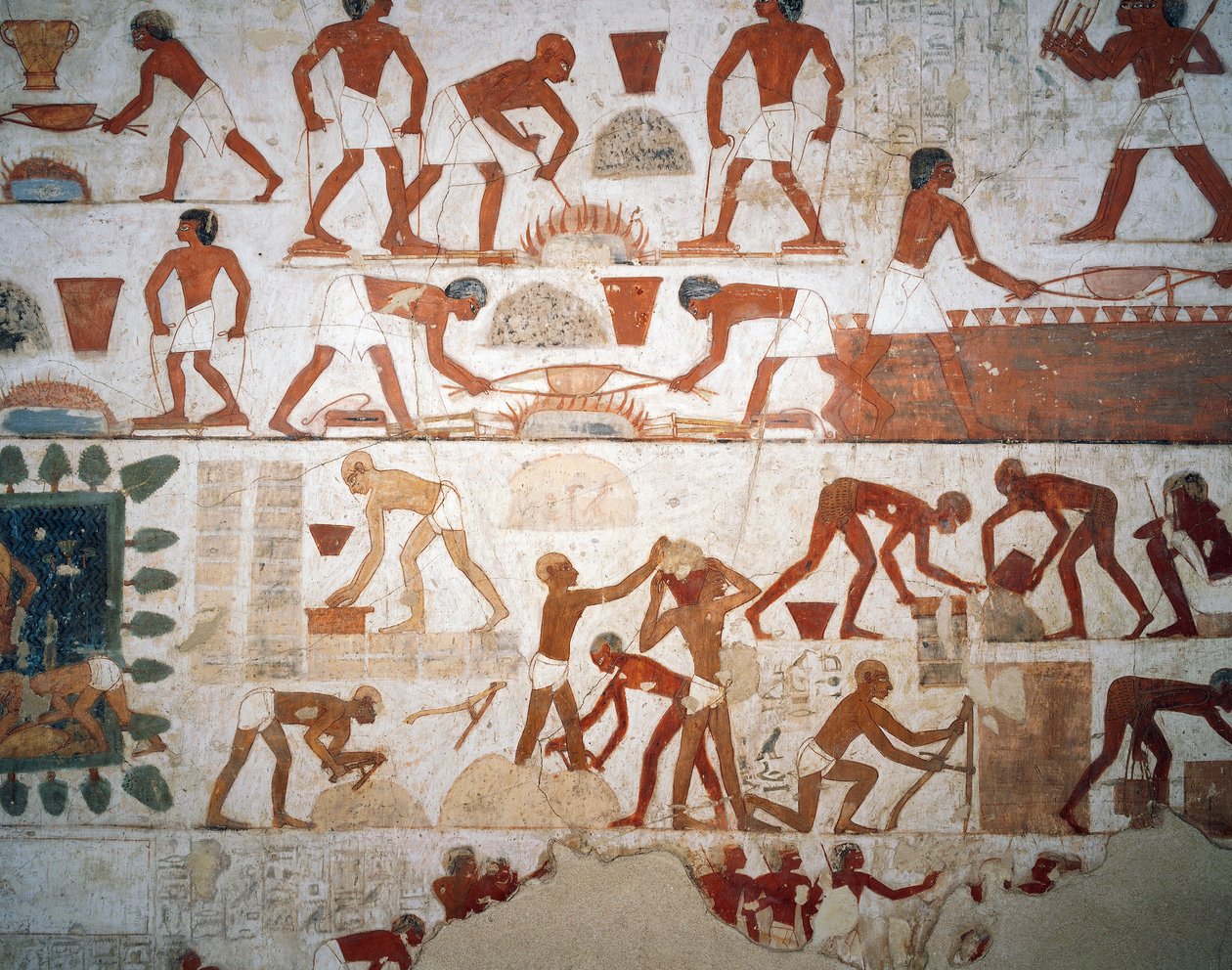 Traitement des métaux et fabrication de briques de boue - Egyptian 18th Dynasty