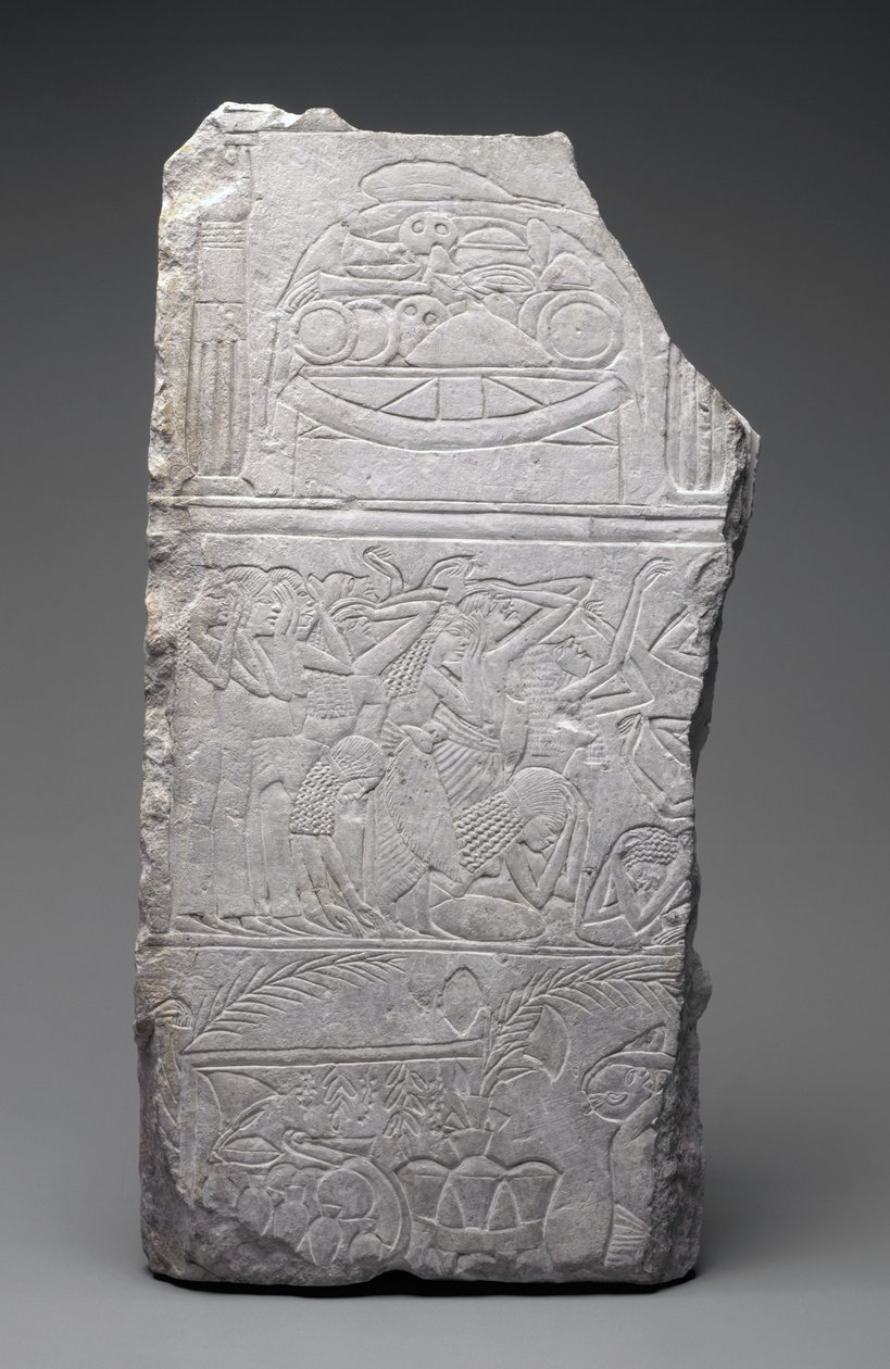 Relief de pleureuses et de repas funéraires, Nouvel Empire, vers 1340 av. J.-C. - Egyptian 18th Dynasty